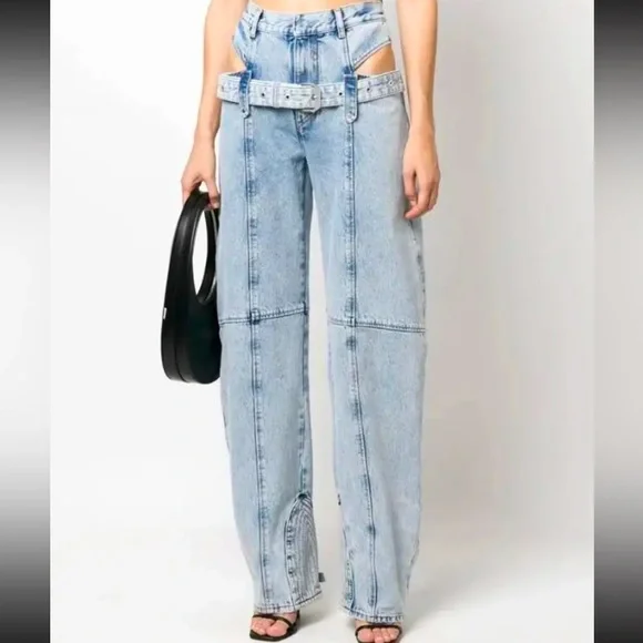 Women’s cutout waist jeans - Picture 2 of 4